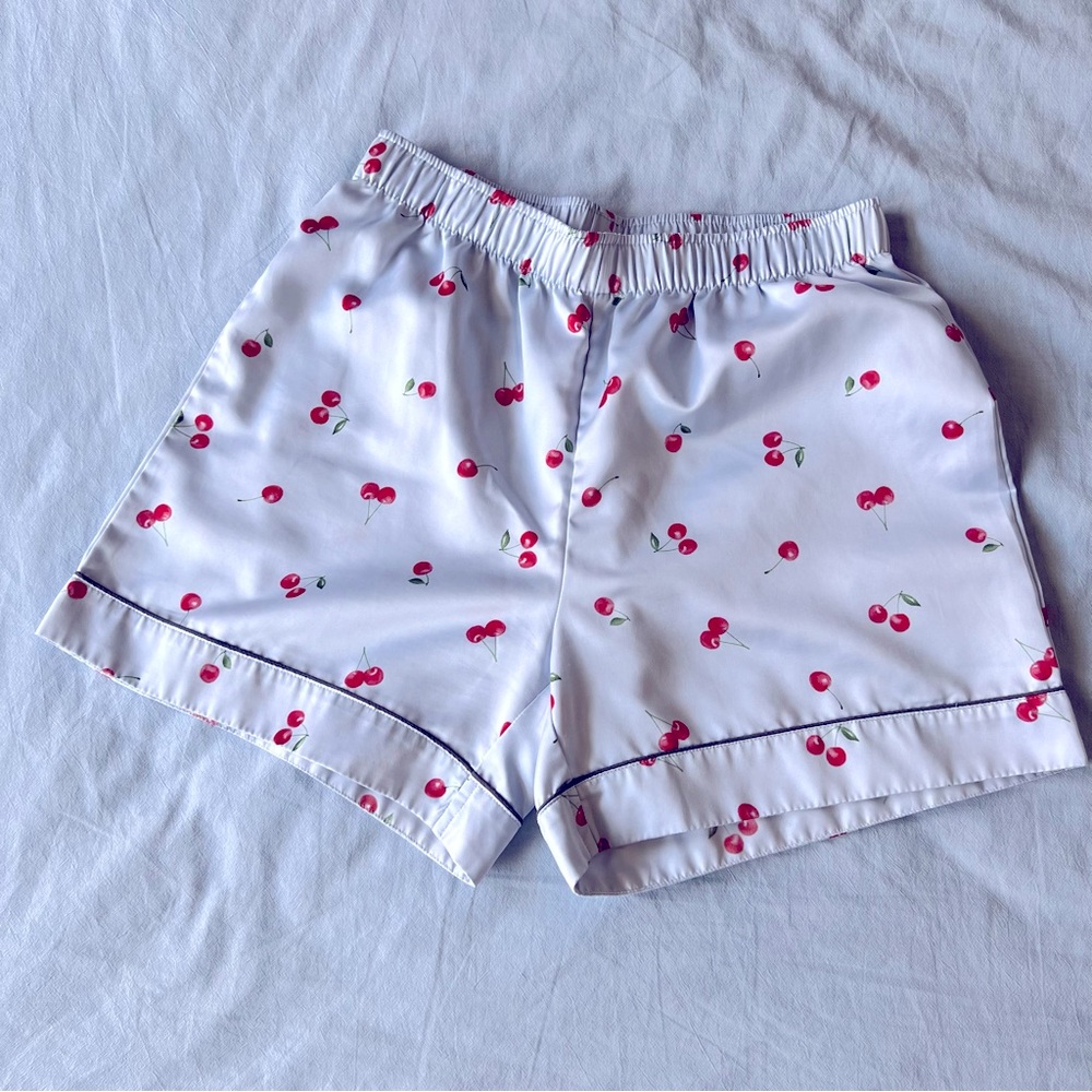 Uniqlo sister brand GU - lounge wear pajama set, light blue with cherries - Picture 7 of 7